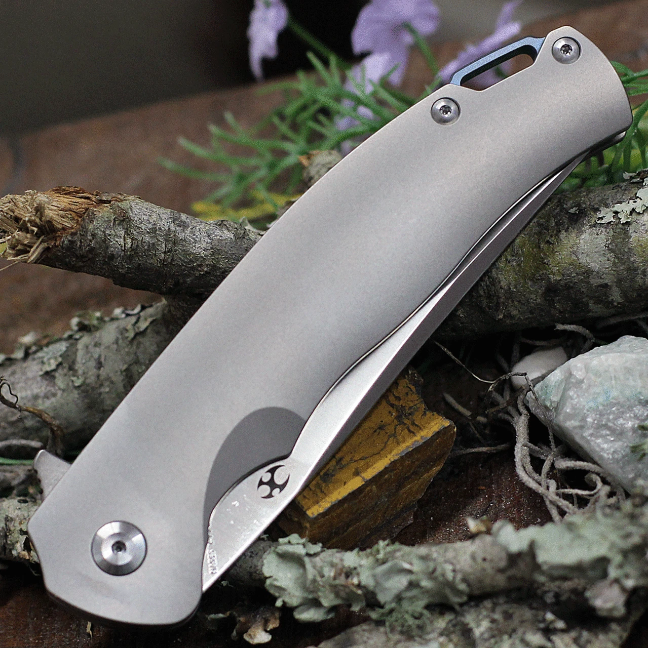 Kansept Knives K1004A2 Agent, 3.75" CPM-S35VN Stonewashed/Satin Blade, Bead Blasted Titanium Handle 3 Kansept Knives K1004A2 Agent, 3.75" CPM-S35VN Stonewashed/Satin Blade, Bead Blasted Titanium Handle - Image 3