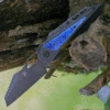 Kansept Knives Genesis K1010A6, 3.62" CPM-S35VN Black Stonewashed Blade, Timascus Titanium Handle