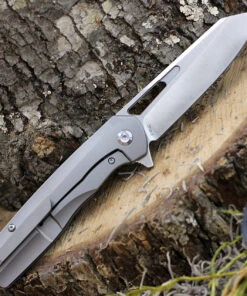 Kansept Knives K1006A2, Shard Flipper, 3.5" CPM-S35VN Wharncliffe Blade, Gray & Bronze Titanium Handle -Knifeworks Sales Store K2003A2.1 36423.1612561625