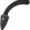 KA-BAR TDI Ladyfinger Fixed Blade KA1494, 2" AUS-8A Black Plain Blade, Black Zytel Handle
