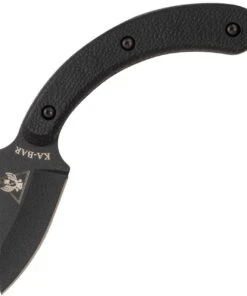 KA-BAR TDI Ladyfinger Fixed Blade KA1494, 2" AUS-8A Black Plain Blade, Black Zytel Handle