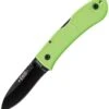 Ka-Bar Dozier Folding Hunter, ZK Green KA4062ZG, 3" AUS 8A Stainless Steel Plain Blade, ZK Green Zytel Handle