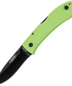Ka-Bar Dozier Folding Hunter, ZK Green KA4062ZG, 3" AUS 8A Stainless Steel Plain Blade, ZK Green Zytel Handle