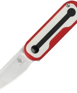 Kizer Cutlery Mini Bay - Red & White (1.8" Satin) Ki2583A2