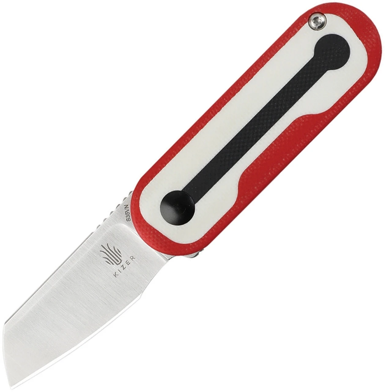 Kizer Cutlery Mini Bay - Red & White (1.8" Satin) Ki2583A2 1 Kizer Cutlery Mini Bay - Red & White (1.8" Satin) Ki2583A2
