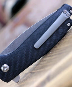 Kizer Cutlery Kizer Gemini 2.0 Ki3471C1, 3.13" CPM S35VN Stonewash Drop Point Plain Blade, Carbon Fiber Handle -Knifeworks Sales Store KI3471C1.4 81435.1586877726