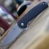Kizer Cutlery Kizer Gemini 2.0 Ki3471C1, 3.13" CPM S35VN Stonewash Drop Point Plain Blade, Carbon Fiber Handle