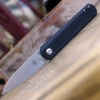 Kizer Cutlery Kizer Feist Ki3499C2, 2.82" CPM S35VN Stonewash Drop Point Plain Blade, Carbon Fiber Handle