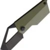 Kizer Cutlery Cyberblade Folding Knife KIV2563A1, 2.1" Bohler M390 Black Plain Blade, Green G-10 Handle