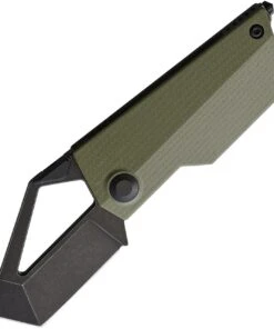 Kizer Cutlery Cyberblade Folding Knife KIV2563A1, 2.1" Bohler M390 Black Plain Blade, Green G-10 Handle