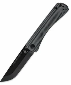 Kizer Cutlery Vanguard Pinch V3009N4, 3.03" N690 Black Plain Blade, Black Micarta Handle