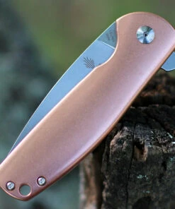 Kizer Cutlery Kizer Gemini Copper V3471E1, 3.1" N690 Stonewash Plain Blade, Stainless Steel Handle -Knifeworks Sales Store KIV3471E1 66654.1598037064