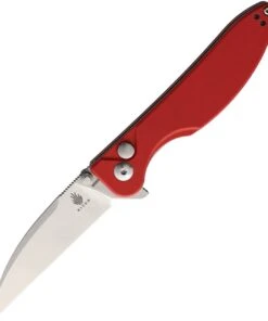 Kizer Cutlery Swaggs Swayback V3566N3, 3" Bohler N690 Stonewashed Wharncliffe Blade, Red G-10 Handle