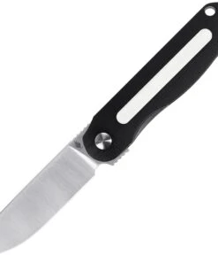 Kizer Cutlery Latt Vind Mini V3567N1, 3" Bohler N690 Satin Spear Point Blade, Black G-10 Handle
