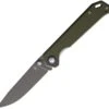 Kizer Cutlery Begleiter V4458N2, 3.5" Bholer N690 Gray Drop Point Blade, OD Green G-10 Handles