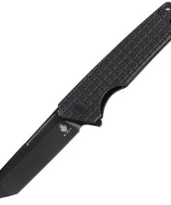 Kizer Cutlery Lan K4577N1, 3.37" N690 Black Plain Blade, Black G-10 Handles