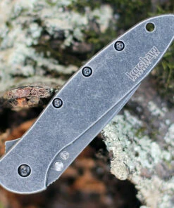 Kershaw Knives Kershaw 1660CBBW Leek 3" Composite Blackwash Blade, 41 Stainless Steel Blackwash Handle -Knifeworks Sales Store KS1660CBBW.3 71399.1597868498
