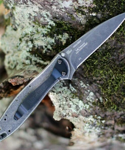 Kershaw Knives Kershaw 1660CBBW Leek 3" Composite Blackwash Blade, 41 Stainless Steel Blackwash Handle -Knifeworks Sales Store KS1660CBBW 11051.1597868498