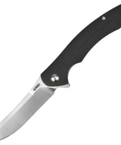 Kubey Knife Kubey Pretender KU177, 3.7" D2 Satin Plain Blade, Black G-10 Handles