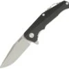 Kubey Knife Kubey 216 KU216D-S, 3.3" D2 Sand Blast Finish Plain Blade, Black G-10 Handles