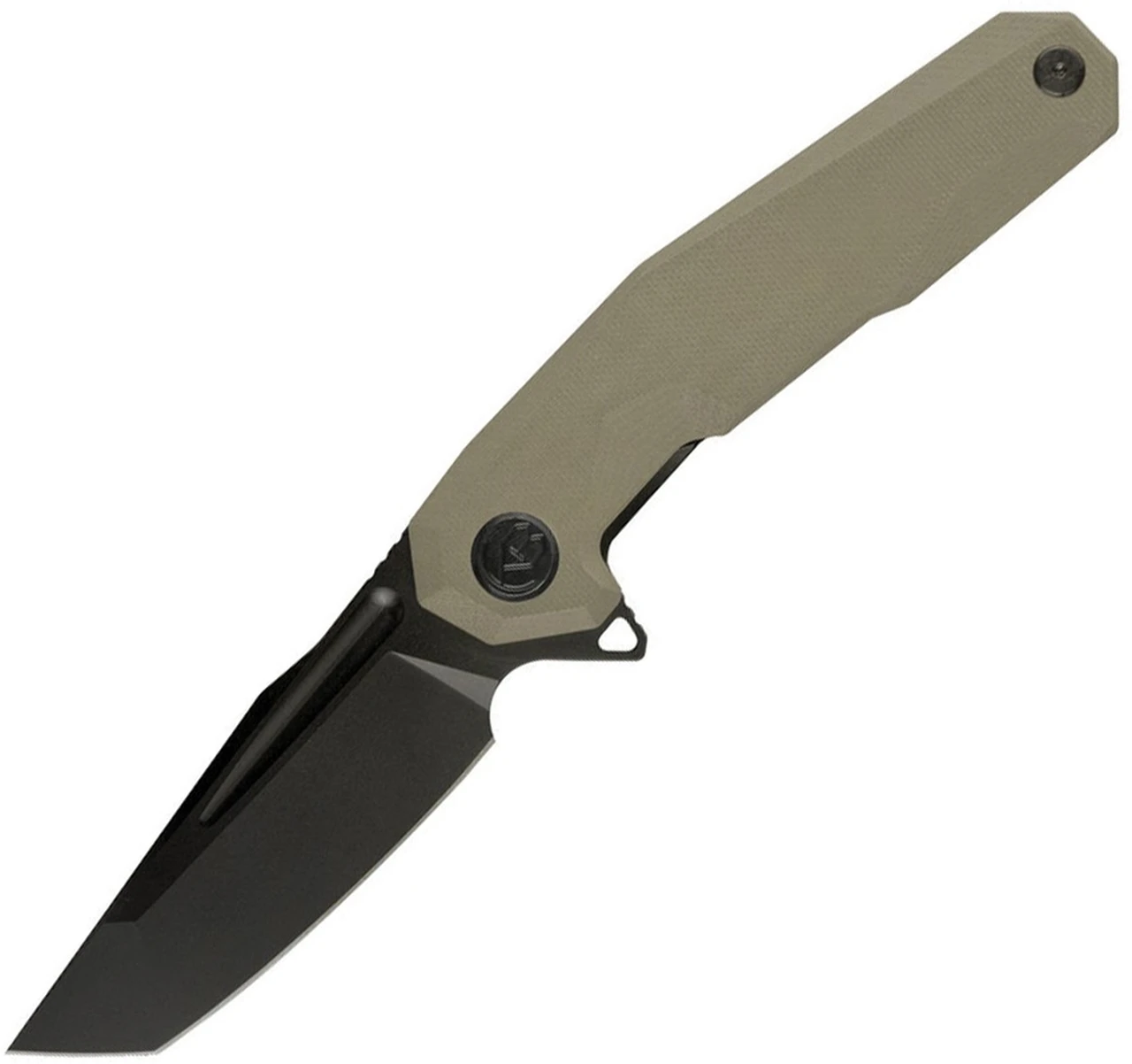 Kubey Knife Kubey Carve KB237C, 3.6" D2 Black Titanium Coated Blade, Tan G-10 Handles 1 Kubey Knife Kubey Carve KB237C, 3.6" D2 Black Titanium Coated Blade, Tan G-10 Handles