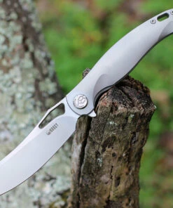 Kubey Knife Drake -Titanium (3.9” Sandblast CPM-S90V) KU246A