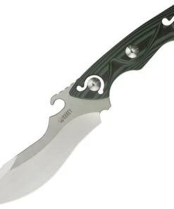 Kubey Knife Kubey Totem KU250B, 5.35" D2 Sand Blast Blade, Black & Green G-10 Handle