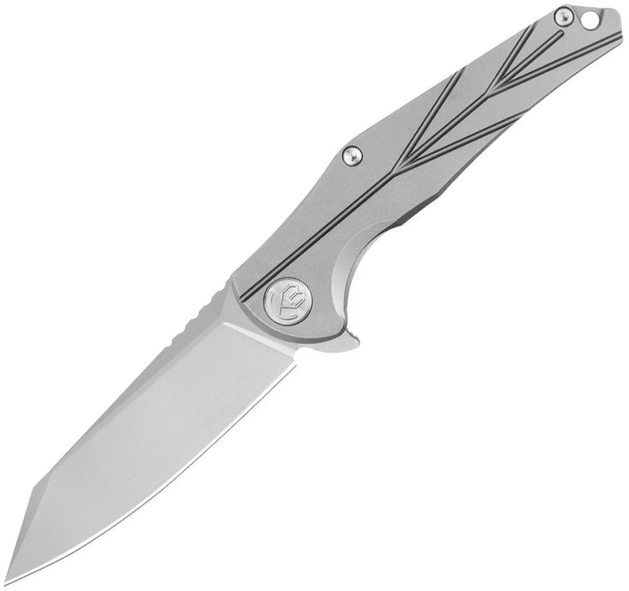 Kubey Knife Kubey PeaceWalkrr KB252A, 3.94" M390 Sandblast Blade, Grey 6AL4V Titanium Handles 1 Kubey Knife Kubey PeaceWalkrr KB252A, 3.94" M390 Sandblast Blade, Grey 6AL4V Titanium Handles