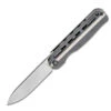 Kizer Cutlery Latt Vind Ki4567A1, 3.5" S35VN Satin Spear Point Blade, Black & Gray Milled Titanium Handle