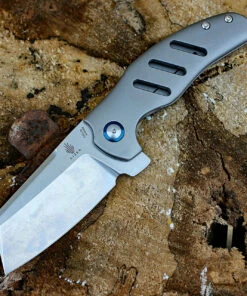 Kizer Cutlery Kizer Ki4488 C01C Sheepdog Knives, 3.3" CPM-S35VN Stonewash Blade, Titanium Handle