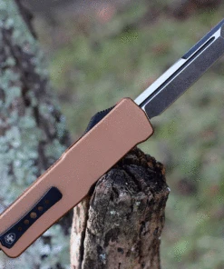 Templar Knife Co. Templar Premium Lightweight Large OTF -Alum. Bronze (3.55" D2 Blk Tanto) LA-AB-22-1 -Knifeworks Sales Store LAAB221 35587.1634665057