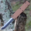 Templar Knife Co. Templar Premium Lightweight Large OTF -Alum. Bronze (3.55" D2 Blk Drop Point) LA-AB-32-1