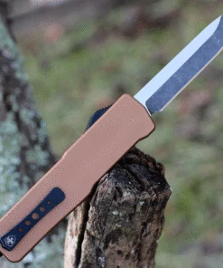 Templar Knife Co. Templar Premium Lightweight Large OTF -Alum. Bronze (3.55" D2 Blk Drop Point) LA-AB-32-1 -Knifeworks Sales Store LAAB321 81064.1634665107