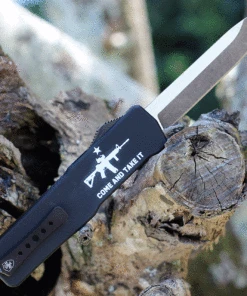 Templar Knife Co. Templar Premium Lightweight Large OTF -Alum. Blk CATI (3.55" D2 Blk Drop Point) LA-AR15-32-1 -Knifeworks Sales Store LAAR321 79813.1635171657