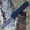 Templar Knife Co. Templar Premium Lightweight Large OTF - Blk Rubber (3.55" D2 Blk Dagger) LA-BR-12-1