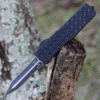 Templar Knife Co. Templar Premium Lightweight Large OTF - Blk Diamond (3.55" D2 Blk Dagger) LA-DPG-12-1