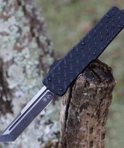 Templar Knife Co. Templar Premium Lightweight Large OTF - Blk Diamond (3.55" D2 Blk Tanto) LA-DPG-22-1
