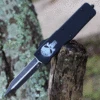 Templar Knife Co. Templar Premium Lightweight Large OTF -Alum. Fallen (3.55" D2 Blk Dagger) LA-FL-12-1