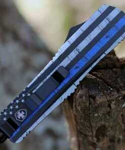 Templar Knife Co. Templar Knife Large OTF Back The Blue L-BTB-33-2, 3.5" 440C Satin Drop Point Blade, Aluminum Zinc Handle 6 Templar Knife Co. Templar Knife Large OTF Back The Blue L-BTB-33-2, 3.5" 440C Satin Drop Point Blade, Aluminum Zinc Handle -Knifeworks Sales Store LBTB.1 14729.1604695924.1280.1280 03307.1604696169