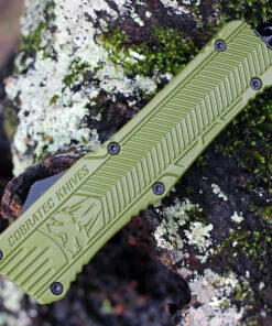 CobraTec Knives LODCTK-1LTS Tanto Large CTK-1 OD Green, 3.75" D2 Steel Partially Serrated Blade, OD Green Aluminum Handle -Knifeworks Sales Store LODCTK 1LTS.3 57485.1611338292