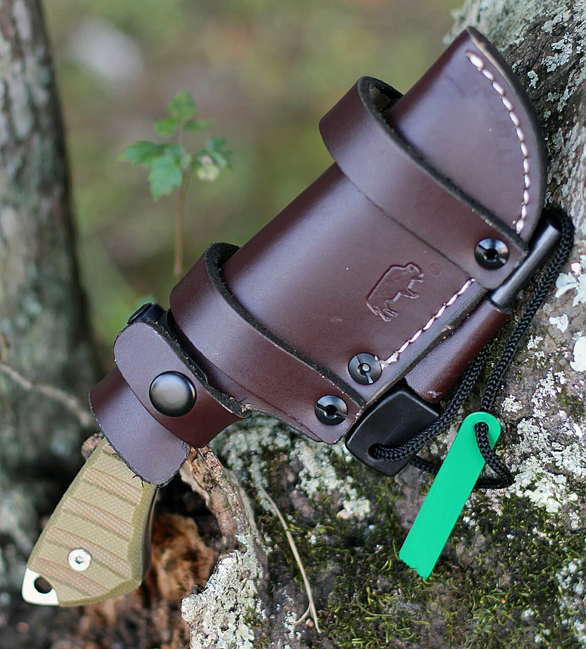 Lord And Field Outfitters Lord And Field Frontiersman Survival Knife LOR01, 4.5" 1095HC Satin Plain Blade, Green Micarta Handle 3 Lord And Field Outfitters Lord And Field Frontiersman Survival Knife LOR01, 4.5" 1095HC Satin Plain Blade, Green Micarta Handle - Image 3