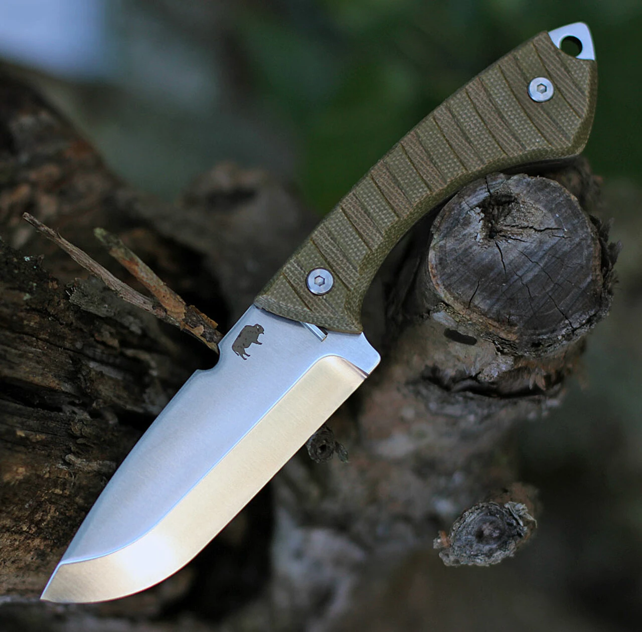 Lord And Field Outfitters Lord And Field Frontiersman Survival Knife LOR01, 4.5" 1095HC Satin Plain Blade, Green Micarta Handle 1 Lord And Field Outfitters Lord And Field Frontiersman Survival Knife LOR01, 4.5" 1095HC Satin Plain Blade, Green Micarta Handle