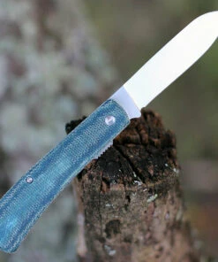 Lord And Field Outfitters Lord & Field Dungaree Linerlock LOR02, 2.88" Stainless Steel Plain Blade, Denim Canvas Micarta Handle -Knifeworks Sales Store LOR02.1 53820.1600185829