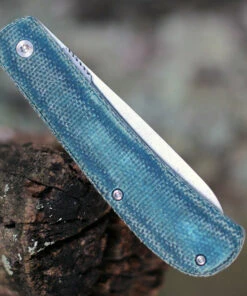 Lord And Field Outfitters Lord & Field Dungaree Linerlock LOR02, 2.88" Stainless Steel Plain Blade, Denim Canvas Micarta Handle -Knifeworks Sales Store LOR02.4 09543.1600185829