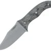 Condor Little Bowie, 4.63" Blasted Satin 1075HC Plain Blade, Black and Gray Micarta Handle