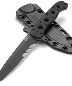 CRKT M16-FX Tanto CR13FX, 4.636" SK-5 Steel w/ Black Veff Serrated Blade, Black G10 Handle -Knifeworks Sales Store M16 FX 3 12332.1579187131