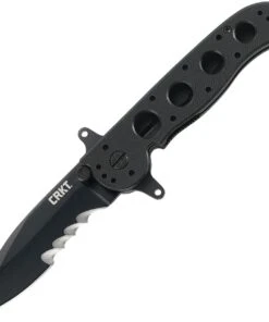 CRKT M21 Linerlock Veff CRM2112SFG, 3.113" 1.4116 Combo Blade, Black G10 Handle