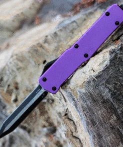 Templar Knife Co. Templar Premium Lightweight Slim OTF -Alum. Purple (3.25" D2 Blk Dagger) MA-AP-12-1