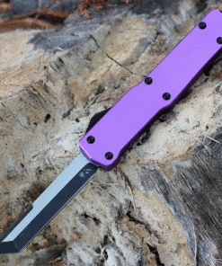 Templar Knife Co. Templar Premium Lightweight Slim OTF -Alum. Purple (3.25" D2 Blk Tanto) MA-AP-22-1
