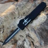 Templar Knife Co. Templar Premium Lightweight Slim OTF -Alum. Blk CATI (3.25" D2 Blk Dagger) MA-AR15-12-1